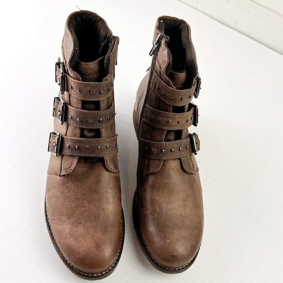 Josef Seibel Sienna 34 Ankle Booties Womens Size 40 Washed Taupe Brown - Picture 4 of 15